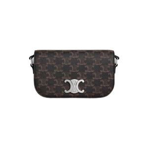 셀린느 스몰 크로스바디 백 트리옹프 트리옹프 캔버스 앤 카프스킨 블랙 117892GJH-38SI