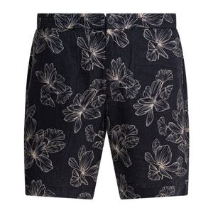 빈스 블랙 플로럴 프린트 리넨 비스코스 쇼츠 M08592760 286CLS
