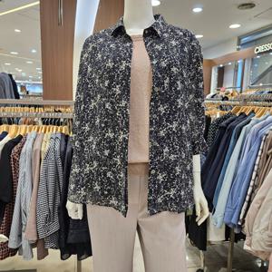 [크레송]쉬폰8부소매잔꽃무늬블라우스NDCPBP62