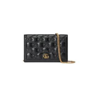 구찌 GG 마틀라세 체인 지갑 블랙 723787-UM8IG-1000