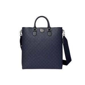 구찌 미디움 오피디아 GG 슈프림 캔버스 토트백 블루 792118-FADJK-8458