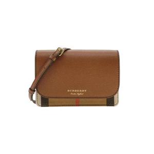 버버리 햄프셔 하우스 체크 크로스바디백 탄 80463218062809