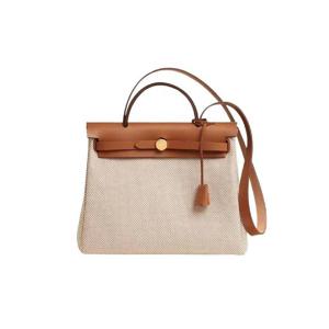 에르메스 에르백 집 31 백 크리스 바이킹 캔버스 헌터 카우하이드   골드 하드웨어 에크류 베쥬 포브 H079092CCAH