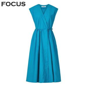 [포커스]포커스 V넥 슬리브리스 랩 원피스_VF5M1OP3281