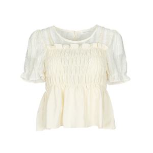 부루앤쥬디 샤틴뷔스티에블라우스 OREBL504B