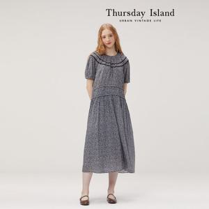 [Thursday Island] 웨이스트 셔링 원피스(T234MOP645W)