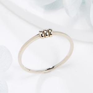 [비앤비골드] 14K 라운딩 꼬임링 실반지 SRS41443