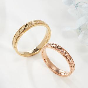 [비앤비골드] 14K 삼각 큐빅컷 밀그레인 커플링 반지 세트 RCS41425