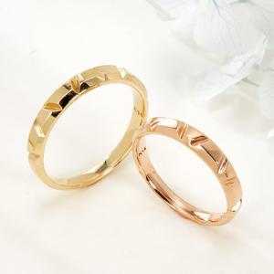 [비앤비골드] 14K 대각 크로스 컷팅 커플링 반지 세트 RCS41424