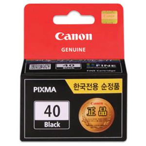 캐논 정품 잉크 PG-40 블랙 MP198 MP145 MP150 160 IP2680