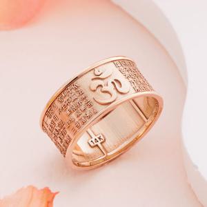 [비앤비골드] 14K 반야심경 옴 종교 볼드 반지 SRS41383