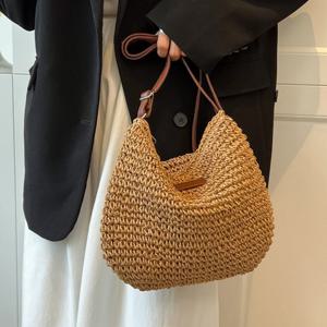 [디어백] 여름 지사 밀짚 라탄 크로스백 UN0366