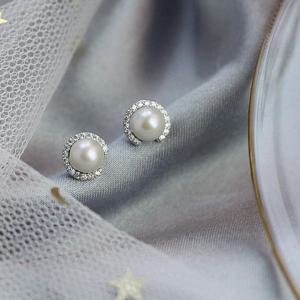 로맨틱써클 진주귀걸이 s925실버 여성 우아한 주얼리