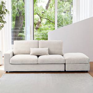 폴로까사 힐링미 프리미엄 워셔블 타이보 패브릭 구스 4인 오픈형 모듈소파