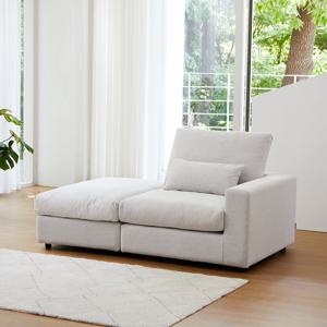 폴로까사 힐링미 프리미엄 워셔블 코모도 패브릭 구스 3인 오픈형 모듈소파