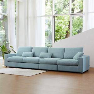 폴로까사 힐링미 프리미엄 워셔블 타이보 패브릭 구스 5인 일자형 모듈소파