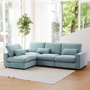 폴로까사 힐링미 프리미엄 워셔블 타이보 패브릭 구스 5인 코너형 모듈소파