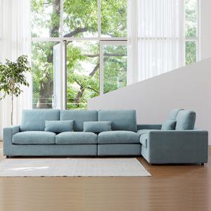 폴로까사 힐링미 프리미엄 워셔블 타이보 패브릭 구스 6인 코너형 모듈소파