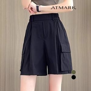 ATMARK 밴딩와이드카고포켓하프팬츠_AA53PT017G