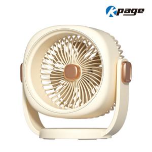 케이페이지 벽걸이 겸용 데스크팬 KEF-DC6S 미니 무선 선풍기 탁상용 캠핑용 4단풍속 타이머