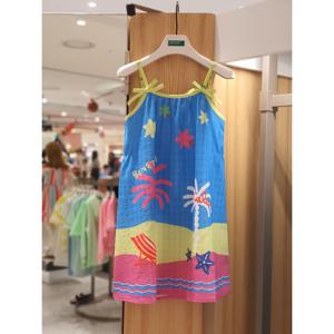 베네통키즈6 야자수 나시 원피스 QAOP25531 25/SS