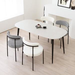 아닐라 포세린 세라믹식탁 타원형 4인용 식탁 테이블 1600