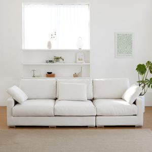 베스트리빙 오뉴 클래식 덕다운 아쿠아텍스 패브릭 모듈 4인 소파 스툴 미포함 거실 인테리어 쿠션형 소파 단품