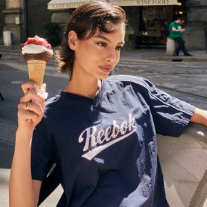 [리복]뉴베이직 레터링 남여공용 반팔 피스테 - 네이비 RETS5EM60_N3