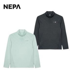 [네파] 남성 봄 여름 기하학 패턴 긴팔 집업티셔츠 7K35406