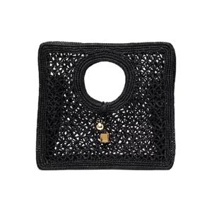 쟈크뮈스 토트백 블랙 라 크루아제르 더 스피아지아 스몰 스퀘어 토트백 251553F049016