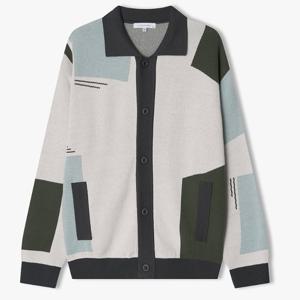 리버클래시 25S/S 오프화이트 블록 배색 칼라 가디건 LLS51507