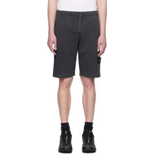 25 FW 스톤아일랜드 남성 그레이 말필레 플리스 올드이펙트 쇼츠 251828M193009