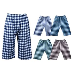 사계절용 남자 잠옷 반바지 체크 8부 파자마 국내생산