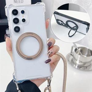 갤럭시A36 5G A366 맥세이프 투명 하드 컬러 범퍼 스트랩 케이스