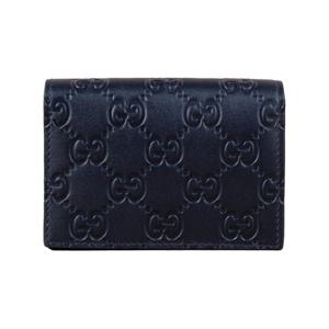 W 구찌 시그니처 시마 플랩 카드지갑 네이비 779844 CWC1N 4009
