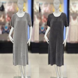 [비너스] 주름지 기하나염 원피스 실내복(vev3921L)