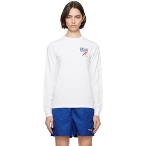 25 FW 스포티앤리치 여성 화이트 LA 마라톤 티셔츠 252446F110006