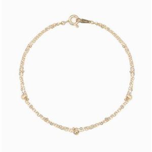 [로이드] 주문제작 볼 포인트 두줄 14k 팔찌 LWB23014G