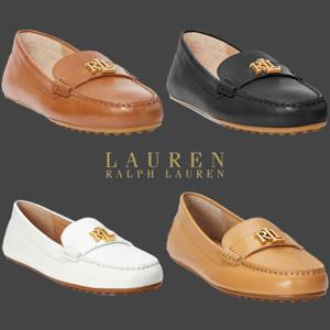 폴로 랄프로렌 22379533 여자 반즈버리 라이빙 로퍼 플랫 메탈로고 가죽 신발