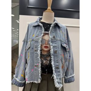 [르니앤맥코이]데미지 큐트페인팅 데님자켓MM04JK402