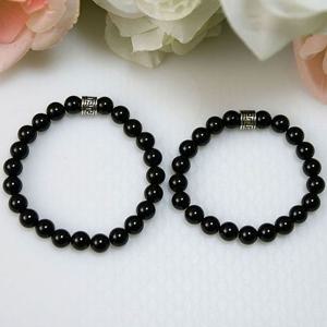 전통 단순 볼 남자 여자 커플 원석 팔찌