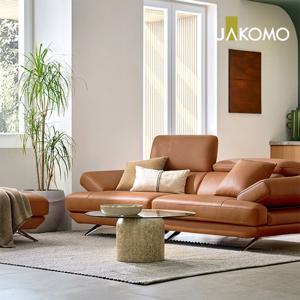 누사두아 3인 기능성 슈렁큰 천연면피 소가죽 소파+스툴 (+쿠션1