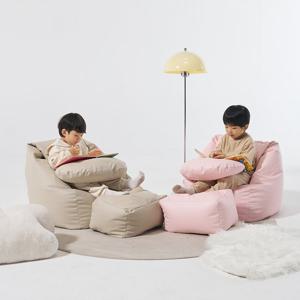 비앙스 캐리 허그 1인 에코가죽 유아 빈백 소파 스툴 포함