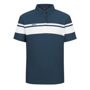 [핑골프]남성 메쉬 조직 배색 카라 반팔 티셔츠 (111E2TO506_TQ)