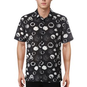 롯데광복 레드옥스 2025 S/S 캐주얼 여름 지지미 반팔 남방셔츠 R252SH155BK-GB