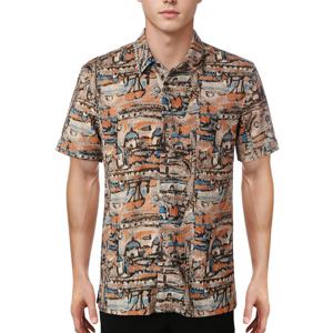 롯데광복 레드옥스 2025 S/S 캐주얼 여름 나염 반팔 남방셔츠 R252SH156OR-GB