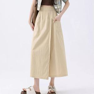 플리 밴딩 랩 롱치마바지_BJ2LP001
