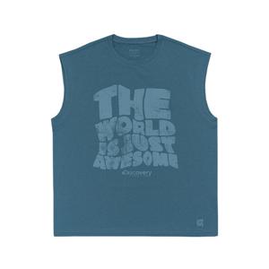 디스커버리 남성 핫썸머 그래픽 슬리브리스 워터티셔츠 DMSW77053INS