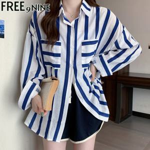 [프리나인]린넨스트라이프셔츠FRB52042A