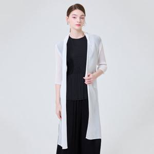 [요이츠]숄카라 쉬폰 롱 플리츠 로브 가디건_YI05WNPJK11